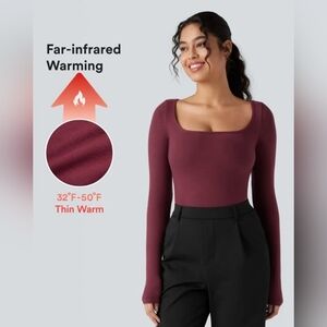 Halara HeatCore Scoop Neck Long Sleeve Work Warming T-Shirt Size XL